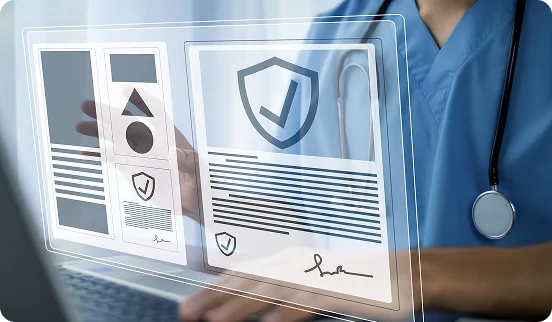 Digital overlay of verified credential documents