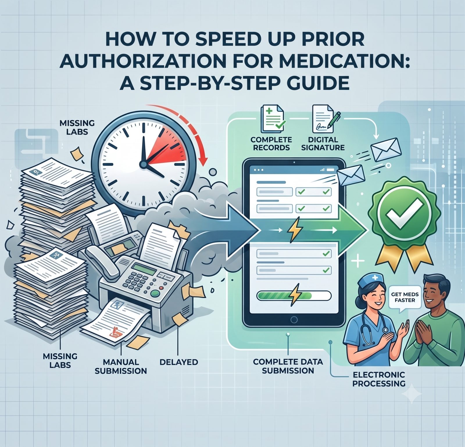 Steps to speed up medication prior authorization for a medical practice