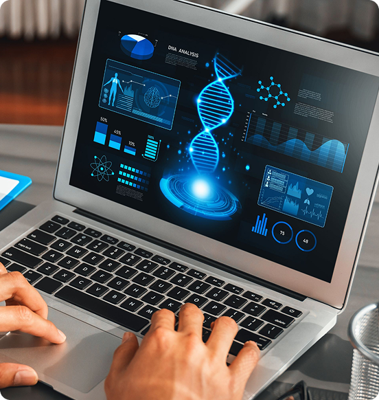 Coding analytics dashboard open on a laptop